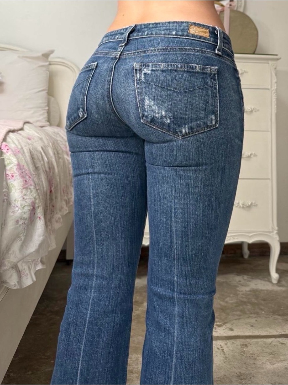 Vintage Y2K/2000s Paige Premium Denim low rise medium wash flare jeans
